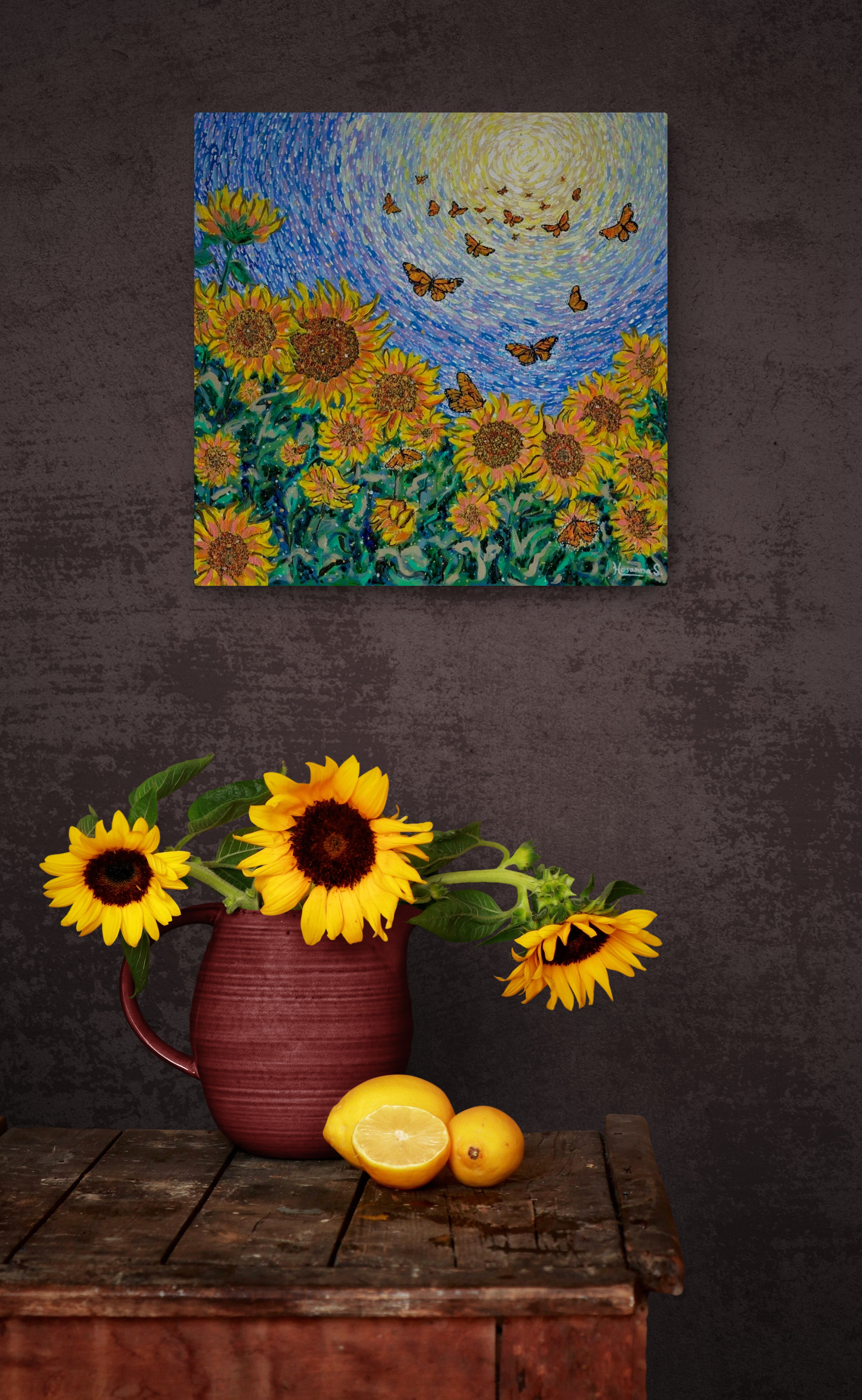 Sunflowers and Butterflies