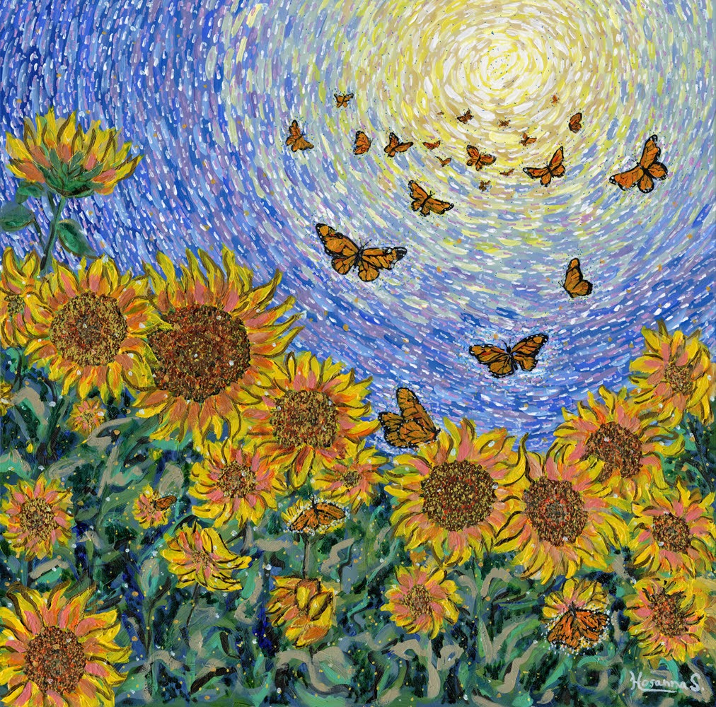 Sunflowers and Butterflies