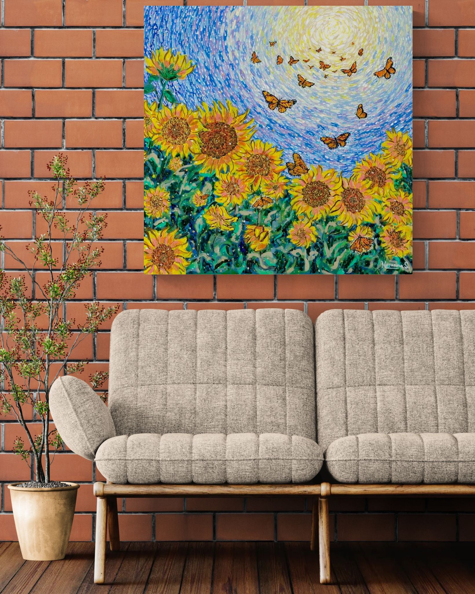 Sunflowers and Butterflies