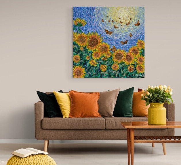 Sunflowers and Butterflies