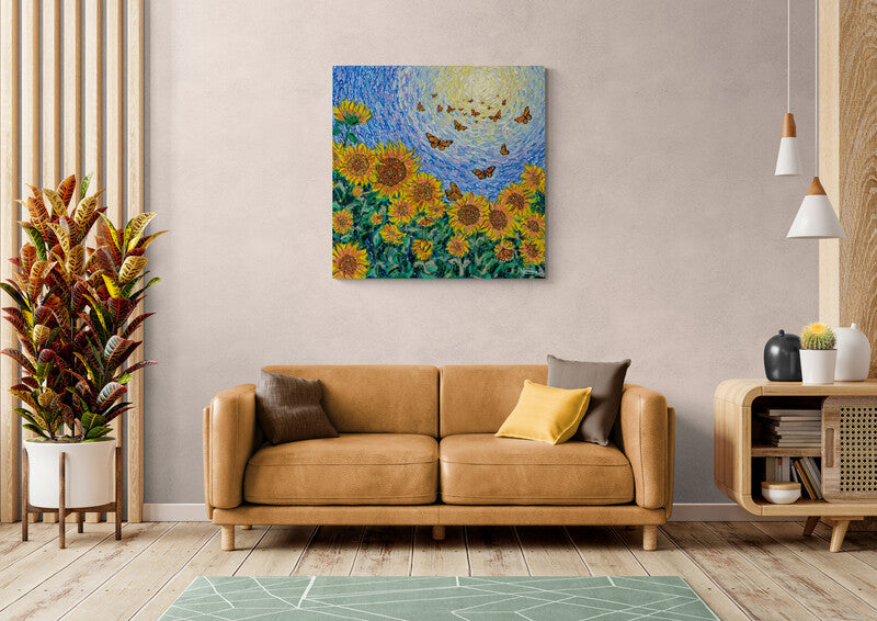 Sunflowers and Butterflies