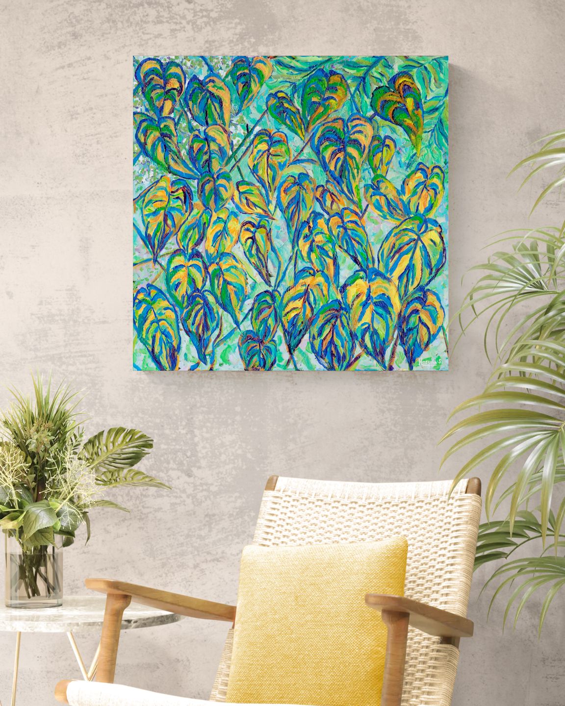 Philodendrons in the sun