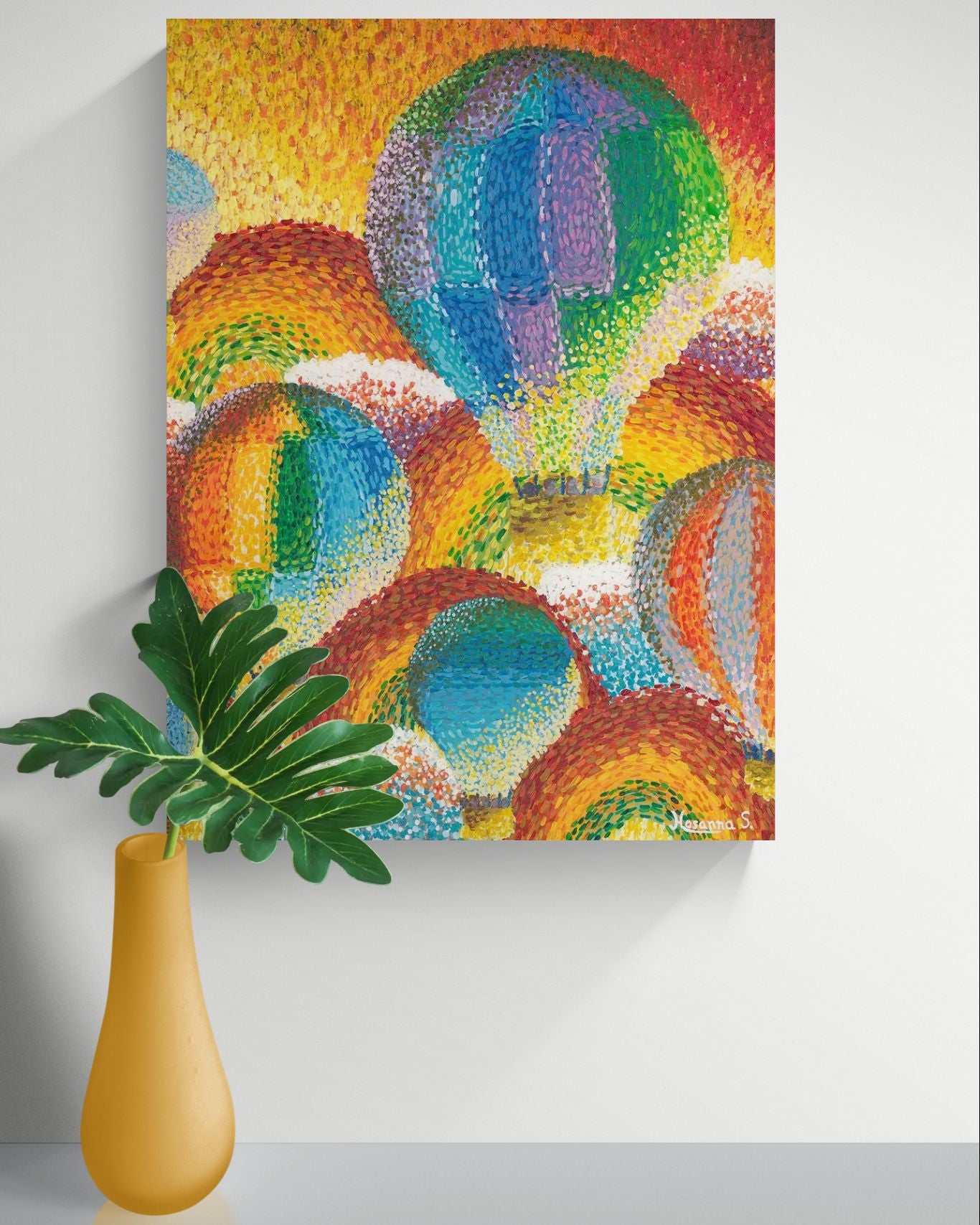 Rising - Hot Air Balloons (Original Oil Painting)